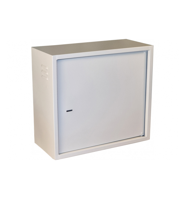 Антивандальна шафа VAGOS Lite Super Antilom 19 4U - 0.8мм (550х500x250) двері - приховані петлі, замок - сувальдний, 8відп.