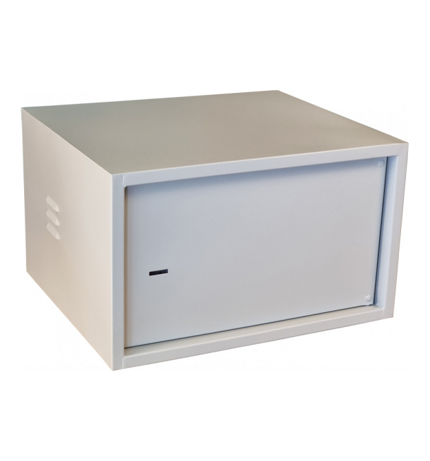 Антивандальна шафа VAGOS Lite Super Antilom 19 7U - 0,8мм (530х320x450) двері - приховані петлі, замок - сувальдний, 8відп.