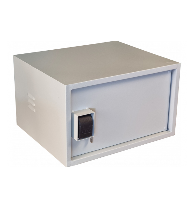 Антивандальна шафа VAGOS Lite Super Antilom 19 7U - 0.8мм (530х320x450) двері - приховані петлі, замок - крабовий, 8відп.