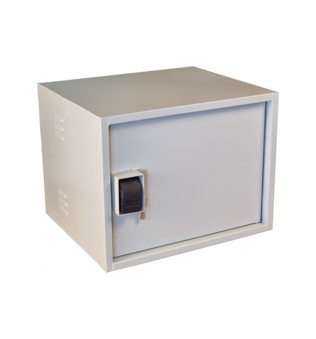 Антивандальна шафа VAGOS Lite Super Antilom 19 9U - 0,8мм (530х450x450) двері - приховані петлі, замок - крабовий, 8відп.