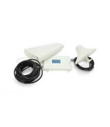 Комплект підсилювач GSM304-3G-4G 900 - 1800 - 2100МГц. Підсилювач тридіапазонний, антена прийому 10м кабелю, антена ретрансляції
