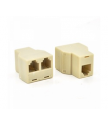 Розгалужувач RJ45 8P8C мама - 2 Х мама RJ45 для розгалуження кабелю, білий, Q100