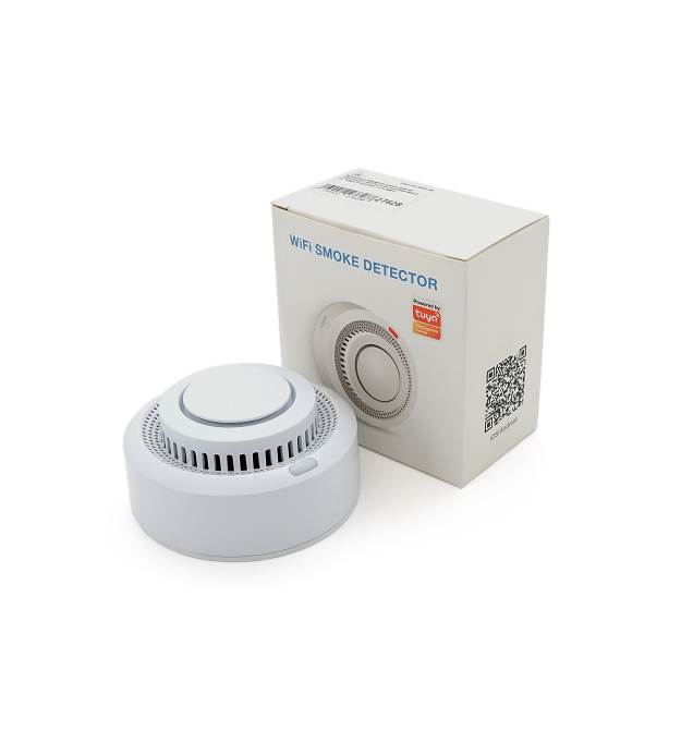 Автономний WiFi датчик диму із сиреною YOSO Dsmoke WIFI-00 TUYA живлення ААА 2 шт. батареї в комплект не входять