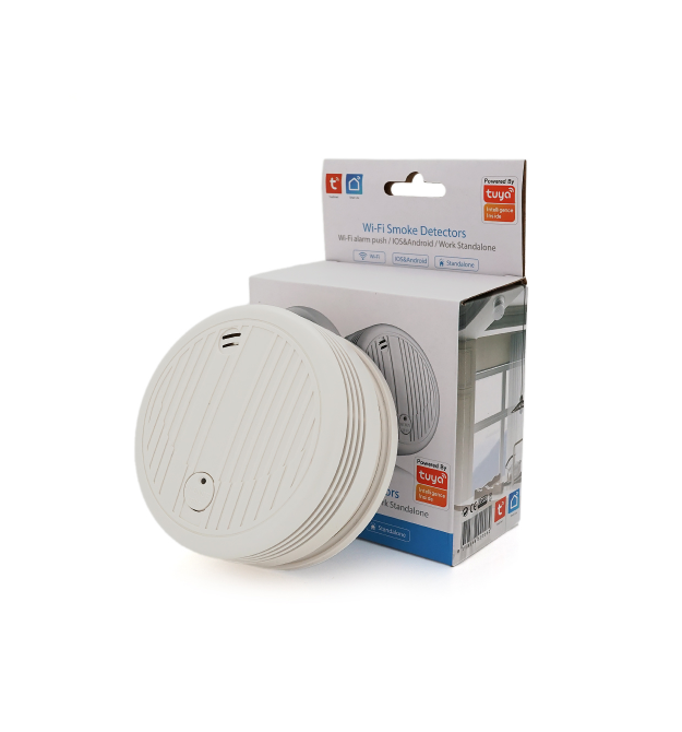 Автономний WiFi датчик диму з сиреною YOSO Dsmoke WIFI-01 TUYA живлення Крона1 шт.