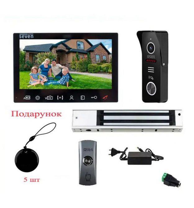 Комплект контроля доступа с магнитным замком 280 кг и домофоном SEVEN KD-7820