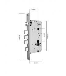 Умный дверной биометрический замок SEVEN LOCK SL-7767BF black (врезная часть 6068)