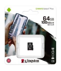 Карта памяти microSDXC Kingston Canvas Select Plus 64 GB Class 10 А1 UHS-1