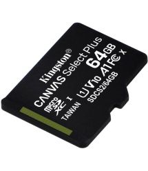 Карта памяти microSDXC Kingston Canvas Select Plus 64 GB Class 10 А1 UHS-1