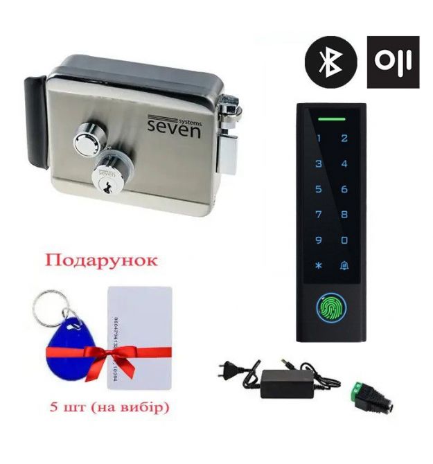 Биометрический Smart комплект контроля доступа с электромеханическим замком SEVEN KA-7825