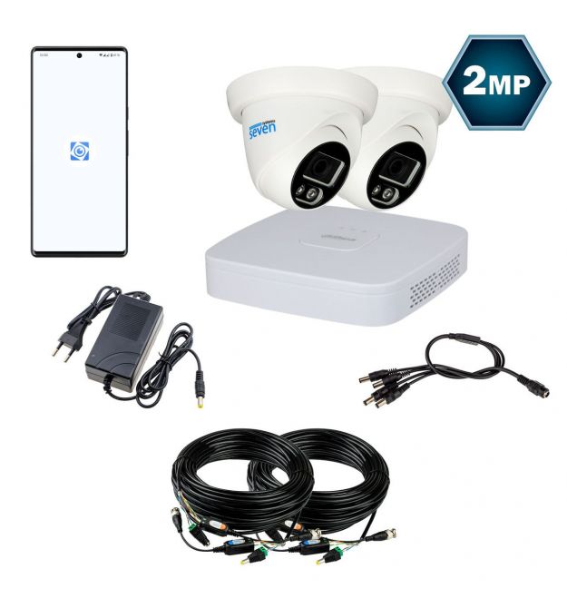 Комплект видеонаблюдения Dahua на 2 аналоговые CVI 2 Мп камеры DH-4112OW-2MP