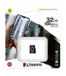 Карта памяти для домофона microSDHC Kingston Canvas Select Plus 32 GB Class 10 А1 UHS-1