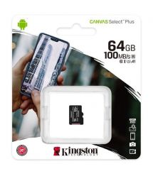 Карта памяти для домофона microSDXC Kingston Canvas Select Plus 64 GB Class 10 А1 UHS-1