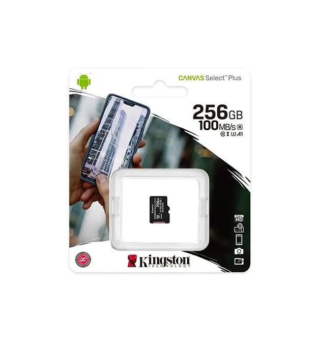 Карта памяти для домофона microSDXC Kingston Canvas Select Plus 256 GB Class 10 А1 UHS-1