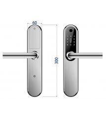 Умный дверной биометрический замок SEVEN LOCK SL-7768BF silver (без врезной части)