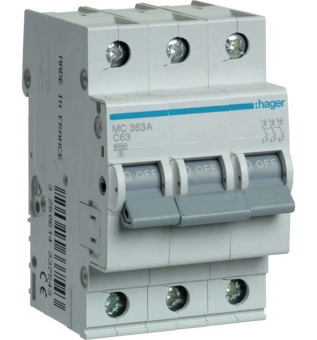 Автоматичний вимикач In - 63 А "C" 6kA