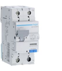 Диференціальний автоматичний вимикач 1 + N, 40A, 30 mA, С, 6 кА, A.