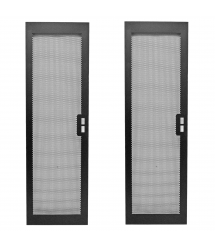 Перфоровані двері (66%) до шафи MGSE 19" 42U, шир. 610мм, задні та передні, чорні