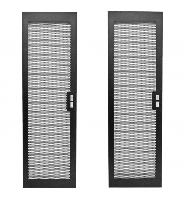 Перфорированные двери (66%) к шкафу MGSE 19" 42U, шир. 610мм, задние и передние, черные