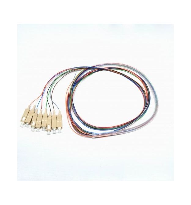 Набор цветных пигтейлов SC-UPC 1.5 м, MM (OM3), Easy strip, для 8 волокнa.
