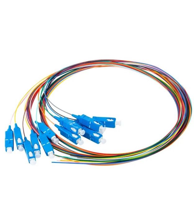 Набор цветных пигтейлов SC-UPC SM 1.5 м, Easy strip, для 12 волокон.