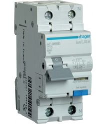 Диференційний автоматичний вимикач 1P+N 6kA B-16A 10mA A