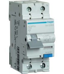 Диференційний автоматичний вимикач 1P+N 6kA C-20A 30mA A