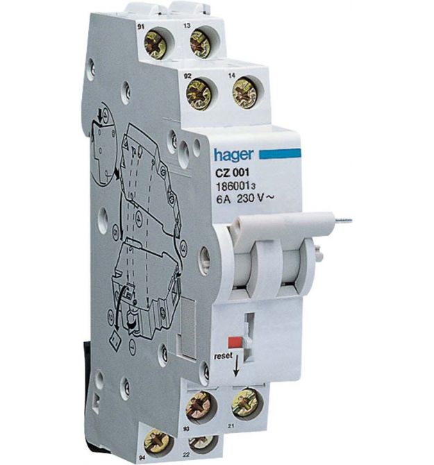 Блок-контакт 1 н.з.+1 н.о.6А, 230В АС, для дифф.выкл.на ток до 100А