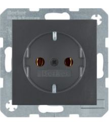 Розетка з з-к, антрацит, 16А-250В B.х