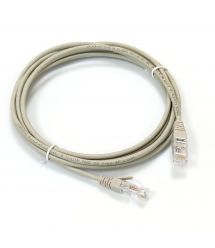 Патч-корд кат. 6, 26AWG Slim, D4мм, RJ45-RJ45, сірий, 0.5 м, U-UTP, LSZH, Corning