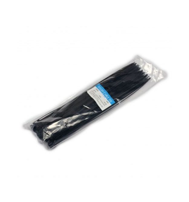 Стяжка 300 х5.0 мм, чорна, 100 шт.