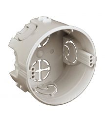 Підрозетник в стіну 43мм глиб., 74мм діам., стикуємий, сірий, KOPOS