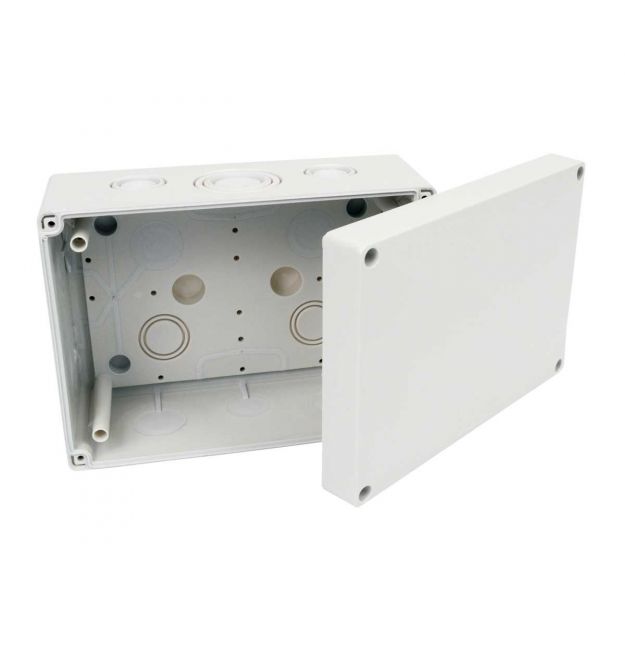 Коробка, IP 66, антивандальная крышка, мембранные входы для наружного монтажа размеры 177х126х90 мм