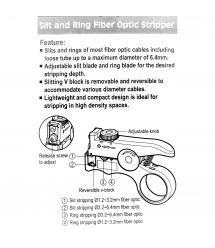 Інструмент (stripper) для зняття оболонки з оптичного кабелю D 1.2-3.2-3.2-6.4 мм (вздовж і поперек), Hanlong