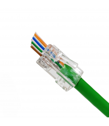 Конектор UTP RJ45 кат. 6 з наскрізними отворами