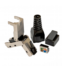 Коннектор RJ45 STP кат. 6A, экранированный, поворотный