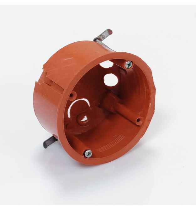 Коробка монтажна, в гіпсокартон, з металевими лапками