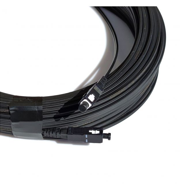 Патчкорд SC-UPC-SC-UPC SM, FTTH плоский, зовнішнього виконання 250 м, Simplex