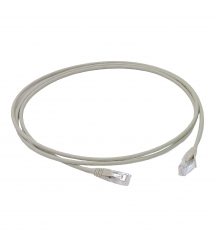 Патч-корд кат. 5е, 26AWG, RJ45-RJ45, серый, 2м, U-UTP, LSZH, Corning