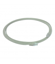 Патч-корд кат. 5е, 26AWG, RJ45-RJ45, серый, 3м, U-UTP, LSZH, Corning