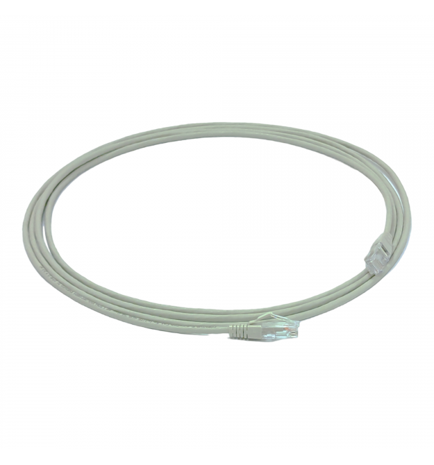 Патч-корд кат. 5е, 26AWG, RJ45-RJ45, сірий, 3м, U-UTP, LSZH, Corning