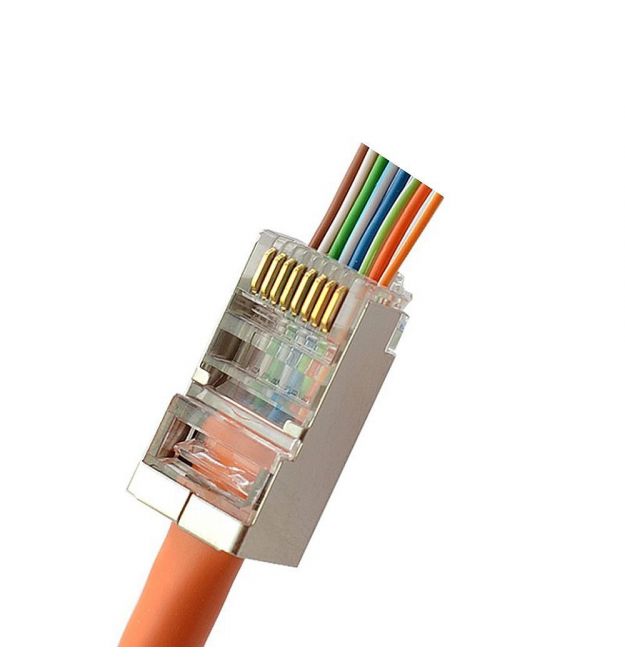 Коннектор STP RJ45 кат. 5e со сквозными отверстиям