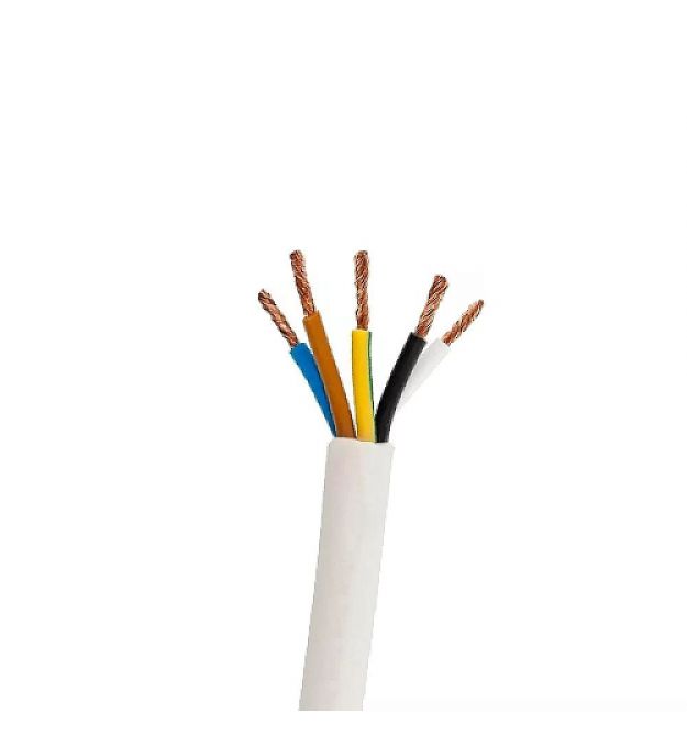 Кабель ПВС 5х4,0 мм2, багатожильний, ПВХ ізоляція і оболонка.