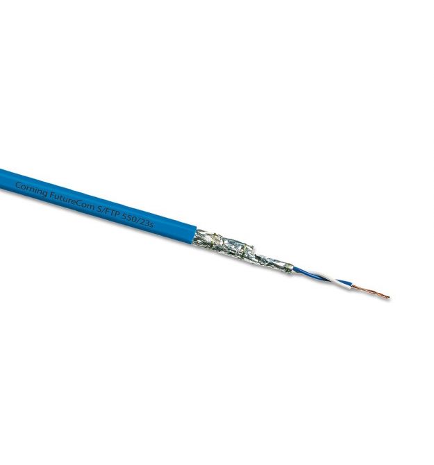 Кабель S-FTP 550-23s 4P FutureCom, кат. 6а, LSZH, FRNC (Dca), синий, 500 м, Corning