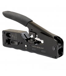 Інструмент для обтискання прохідних 8P-RJ45 та телефонних 6P6C-6P4C з кільцевим затискачем