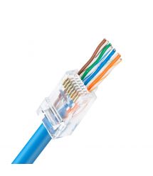 Коннектор UTP RJ45 кат. 5e со сквозными отверстиям