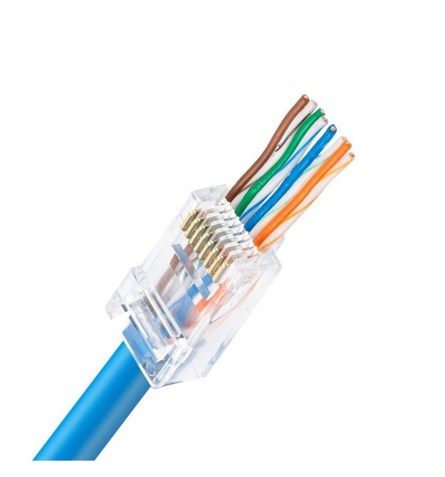 Конектор UTP RJ45 кат. 5e з наскрізними отворами