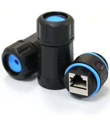 Водонепроницаемый соединитель IP68, RJ45-RJ45, STP, кат. 6, LW