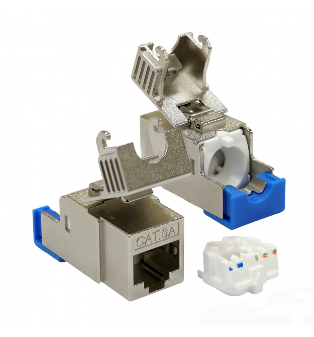 Модуль соединительный KeyStone RJ45 STP, кат. 6a, самозажимной, LW