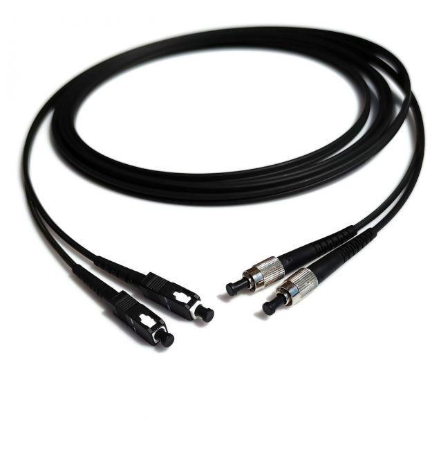 Патчкорд SC-UPC-FC-UPC MM (OM3) 0.5м Duplex черный
