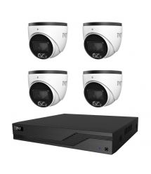 Комплект IP-видеонаблюдения на 4 камеры TVT IP-Video Kit 4x4Mp (T) PoE: 4 купольные 4Mp видео